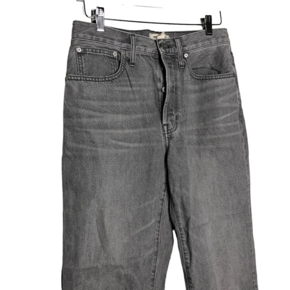 Madewell The Dadjean Lockside Wash Black Denim Jeans Grey - Picture 5 of 9